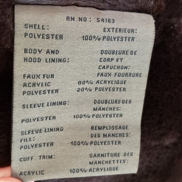 Andrew Marc Jacket Women XS Brown Anorak w/ Faux Fur Water Resistant Long Length - Picture 12 of 15